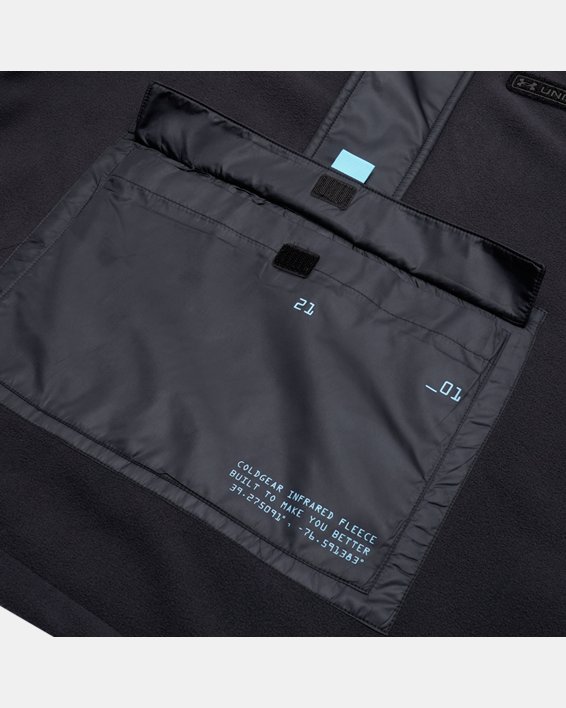 Men's ColdGear® Infrared Utility ½ Zip Jacket, Black, pdpMainDesktop image number 6